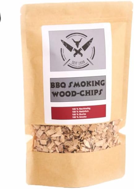 Landmetzgerei Fauser Goelz BBQ Räucherchips aus Deutscher Buche/Smoking Wood Chips/für Flavour Raucharoma / 100% Natur Made in Germany/für Fleisch und Gemüse