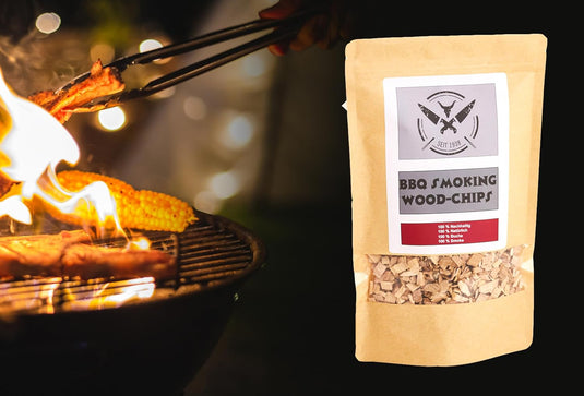 Landmetzgerei Fauser Goelz BBQ Räucherchips aus Deutscher Buche/Smoking Wood Chips/für Flavour Raucharoma / 100% Natur Made in Germany/für Fleisch und Gemüse