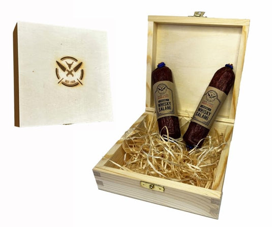 Original WHISKY SALAMI | 130 Gramm | eigene Herstellung | Männergeschenk | mit schottischem Single Malt Whisky